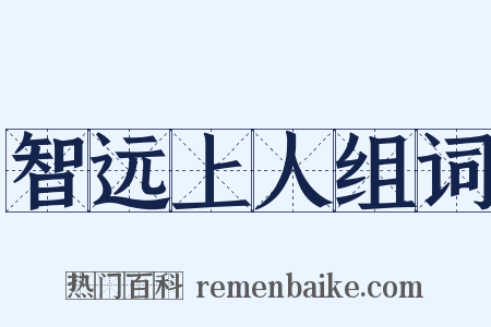 智远上人组词是什么意思的图片